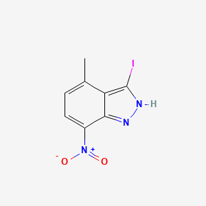 molecular formula C8H6IN3O2 B3219147 3-Iodo-4-methyl-7-nitro-1H-indazole CAS No. 1190315-75-3