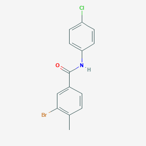 molecular formula C14H11BrClNO B321915 3-bromo-N-(4-chlorophenyl)-4-methylbenzamide 
