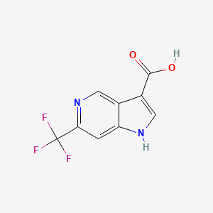 molecular formula C9H5F3N2O2 B3219151 6-(trifluoromethyl)-1H-pyrrolo[3,2-c]pyridine-3-carboxylic acid CAS No. 1190315-83-3