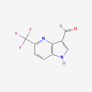 molecular formula C9H5F3N2O B3219157 5-(Trifluoromethyl)-1h-pyrrolo[3,2-b]pyridine-3-carbaldehyde CAS No. 1190316-01-8