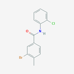 molecular formula C14H11BrClNO B321916 3-bromo-N-(2-chlorophenyl)-4-methylbenzamide 
