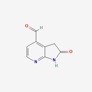 molecular formula C8H6N2O2 B3219169 2-Oxo-2,3-dihydro-1H-pyrrolo[2,3-B]pyridine-4-carbaldehyde CAS No. 1190316-28-9