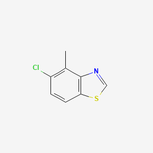 molecular formula C8H6ClNS B3219184 5-Chloro-4-methylbenzothiazole CAS No. 1190316-34-7