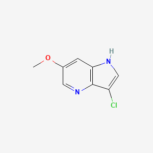 molecular formula C8H7ClN2O B3219189 3-chloro-6-methoxy-1H-pyrrolo[3,2-b]pyridine CAS No. 1190316-40-5