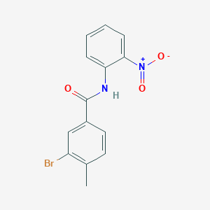 molecular formula C14H11BrN2O3 B321919 3-bromo-4-methyl-N-(2-nitrophenyl)benzamide 