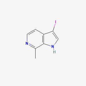 molecular formula C8H7IN2 B3219203 3-iodo-7-methyl-1H-pyrrolo[2,3-c]pyridine CAS No. 1190316-47-2