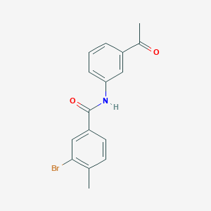 molecular formula C16H14BrNO2 B321921 N-(3-acetylphenyl)-3-bromo-4-methylbenzamide 