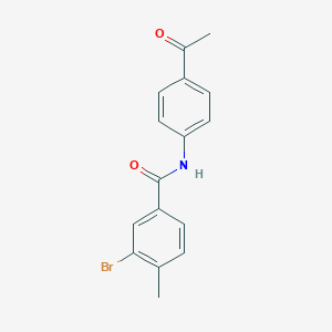 molecular formula C16H14BrNO2 B321923 N-(4-acetylphenyl)-3-bromo-4-methylbenzamide 