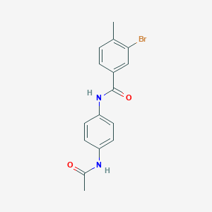molecular formula C16H15BrN2O2 B321924 N-[4-(acetylamino)phenyl]-3-bromo-4-methylbenzamide 