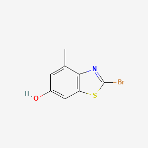 molecular formula C8H6BrNOS B3219240 2-Bromo-6-hydroxy-4-methylbenzothiazole CAS No. 1190316-73-4