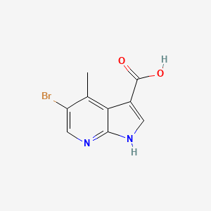 molecular formula C9H7BrN2O2 B3219253 5-bromo-4-methyl-1H-pyrrolo[2,3-b]pyridine-3-carboxylic acid CAS No. 1190316-93-8
