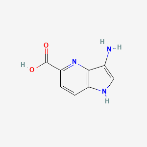 molecular formula C8H7N3O2 B3219269 3-amino-1H-pyrrolo[3,2-b]pyridine-5-carboxylic acid CAS No. 1190317-13-5