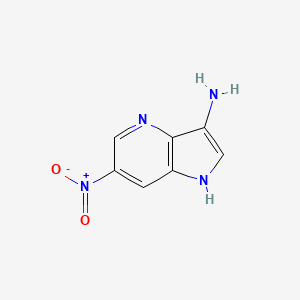 molecular formula C7H6N4O2 B3219278 3-Amino-6-nitro-4-azaindole CAS No. 1190317-23-7
