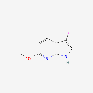 molecular formula C8H7IN2O B3219297 3-iodo-6-methoxy-1H-pyrrolo[2,3-b]pyridine CAS No. 1190317-37-3