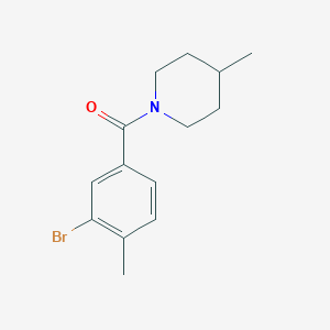 molecular formula C14H18BrNO B321931 1-(3-Bromo-4-methylbenzoyl)-4-methylpiperidine 
