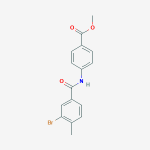 molecular formula C16H14BrNO3 B321932 Methyl 4-[(3-bromo-4-methylbenzoyl)amino]benzoate 