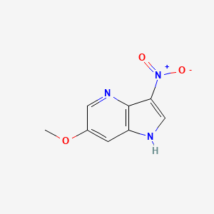 molecular formula C8H7N3O3 B3219324 6-methoxy-3-nitro-1H-pyrrolo[3,2-b]pyridine CAS No. 1190317-64-6