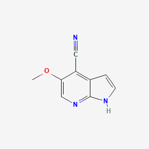 molecular formula C9H7N3O B3219337 5-methoxy-1H-pyrrolo[2,3-b]pyridine-4-carbonitrile CAS No. 1190317-74-8