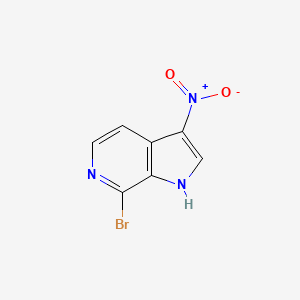 molecular formula C7H4BrN3O2 B3219339 7-bromo-3-nitro-1H-pyrrolo[2,3-c]pyridine CAS No. 1190317-78-2