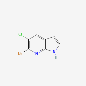 molecular formula C7H4BrClN2 B3219346 6-bromo-5-chloro-1H-pyrrolo[2,3-b]pyridine CAS No. 1190317-87-3