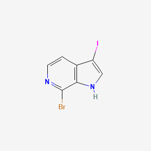 molecular formula C7H4BrIN2 B3219368 7-bromo-3-iodo-1H-pyrrolo[2,3-c]pyridine CAS No. 1190318-20-7