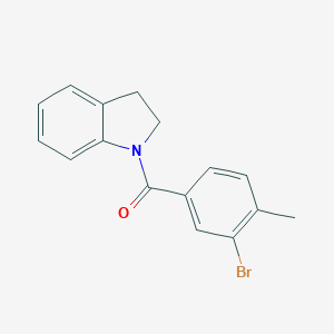 molecular formula C16H14BrNO B321937 1-(3-bromo-4-methylbenzoyl)-2,3-dihydro-1H-indole 