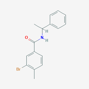 molecular formula C16H16BrNO B321938 3-bromo-4-methyl-N-(1-phenylethyl)benzamide 