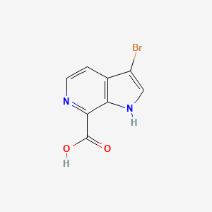 molecular formula C8H5BrN2O2 B3219432 3-bromo-1H-pyrrolo[2,3-c]pyridine-7-carboxylic acid CAS No. 1190318-59-2