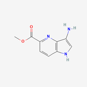molecular formula C9H9N3O2 B3219446 methyl 3-amino-1H-pyrrolo[3,2-b]pyridine-5-carboxylate CAS No. 1190318-65-0