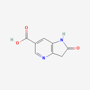 molecular formula C8H6N2O3 B3219458 2-Oxo-2,3-dihydro-1H-pyrrolo[3,2-B]pyridine-6-carboxylic acid CAS No. 1190318-74-1