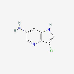 molecular formula C7H6ClN3 B3219476 3-chloro-1H-pyrrolo[3,2-b]pyridin-6-amine CAS No. 1190318-80-9