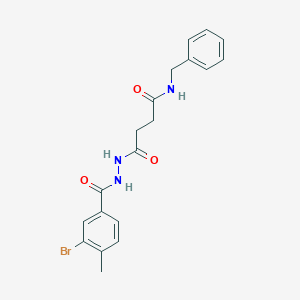 molecular formula C19H20BrN3O3 B321948 N-benzyl-4-[2-(3-bromo-4-methylbenzoyl)hydrazino]-4-oxobutanamide 