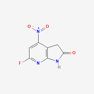 2H-Pyrrolo[2,3-b]pyridin-2-one, 6-fluoro-1,3-dihydro-4-nitro-