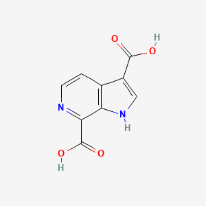 molecular formula C9H6N2O4 B3219503 1H-pyrrolo[2,3-c]pyridine-3,7-dicarboxylic acid CAS No. 1190318-88-7