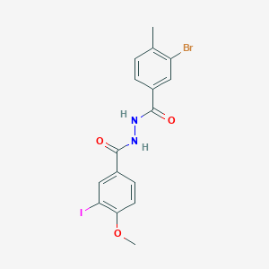 molecular formula C16H14BrIN2O3 B321951 3-bromo-N'-(3-iodo-4-methoxybenzoyl)-4-methylbenzohydrazide 