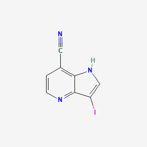 molecular formula C8H4IN3 B3219551 3-iodo-1H-pyrrolo[3,2-b]pyridine-7-carbonitrile CAS No. 1190319-05-1