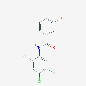 molecular formula C14H9BrCl3NO B321956 3-bromo-4-methyl-N-(2,4,5-trichlorophenyl)benzamide 