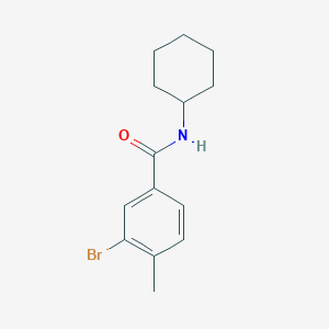 molecular formula C14H18BrNO B321957 3-bromo-N-cyclohexyl-4-methylbenzamide 