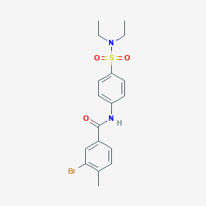 molecular formula C18H21BrN2O3S B321958 3-bromo-N-[4-(diethylsulfamoyl)phenyl]-4-methylbenzamide 