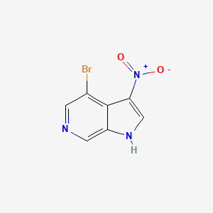 molecular formula C7H4BrN3O2 B3219583 4-bromo-3-nitro-1H-pyrrolo[2,3-c]pyridine CAS No. 1190319-26-6