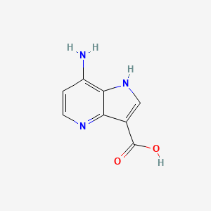 molecular formula C8H7N3O2 B3219604 7-Amino-4-azaindole-3-carboxylic acid CAS No. 1190319-32-4
