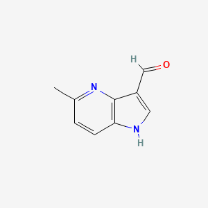 molecular formula C9H8N2O B3219605 5-methyl-1H-pyrrolo[3,2-b]pyridine-3-carbaldehyde CAS No. 1190319-34-6