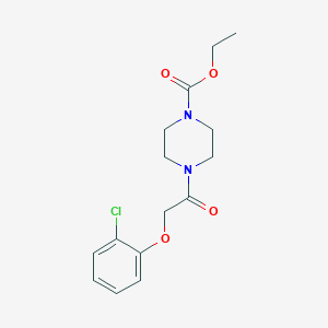 molecular formula C15H19ClN2O4 B321962 Ethyl 4-[(2-chlorophenoxy)acetyl]-1-piperazinecarboxylate 