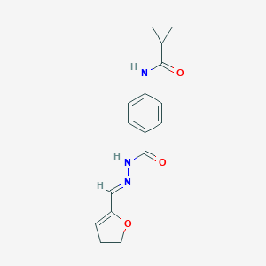 N-(4-{[2-(2-furylmethylene)hydrazino]carbonyl}phenyl)cyclopropanecarboxamide