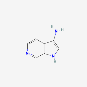 molecular formula C8H9N3 B3219687 4-methyl-1H-pyrrolo[2,3-c]pyridin-3-amine CAS No. 1190319-85-7