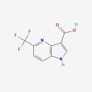 molecular formula C9H5F3N2O2 B3219730 5-(trifluoromethyl)-1H-pyrrolo[3,2-b]pyridine-3-carboxylic acid CAS No. 1190320-25-2