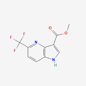 molecular formula C10H7F3N2O2 B3219733 methyl 5-(trifluoromethyl)-1H-pyrrolo[3,2-b]pyridine-3-carboxylate CAS No. 1190320-28-5