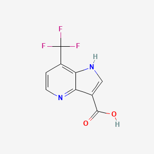molecular formula C9H5F3N2O2 B3219783 7-(trifluoromethyl)-1H-pyrrolo[3,2-b]pyridine-3-carboxylic acid CAS No. 1190320-53-6