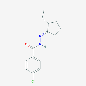 4-chloro-N'-(2-ethylcyclopentylidene)benzohydrazide