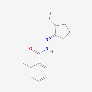 molecular formula C15H20N2O B321980 N'-(2-ethylcyclopentylidene)-2-methylbenzohydrazide 